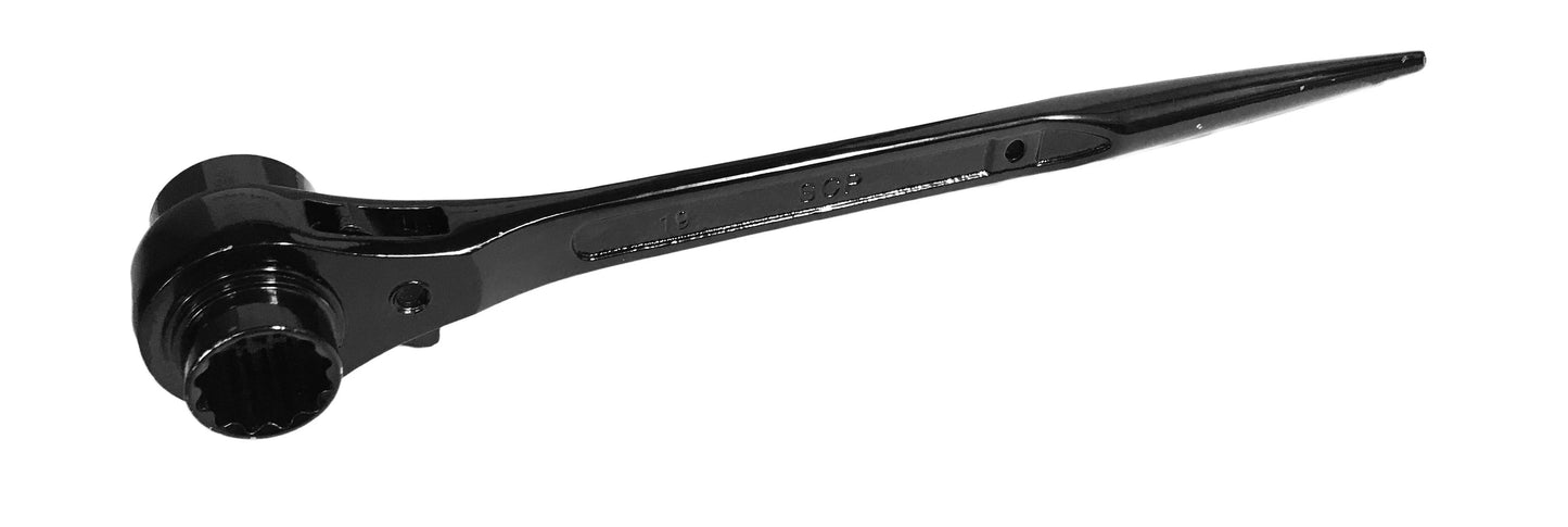 Black Chrome Ratchet Scaffolding Spanner